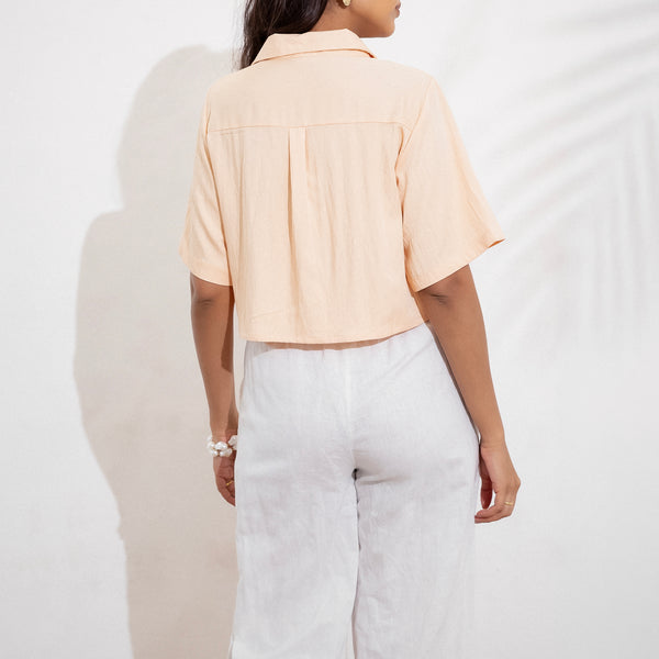 Button Down Crop Shirt