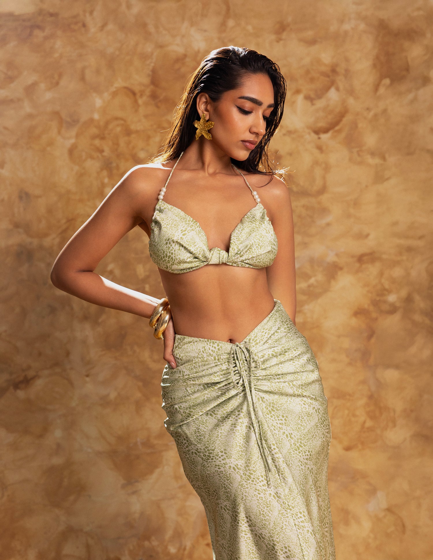 Pearl Detailed Bustier Top