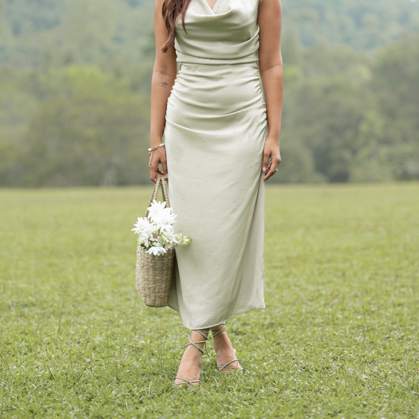 Ruch Detailed Cowl Neck Midi Dress