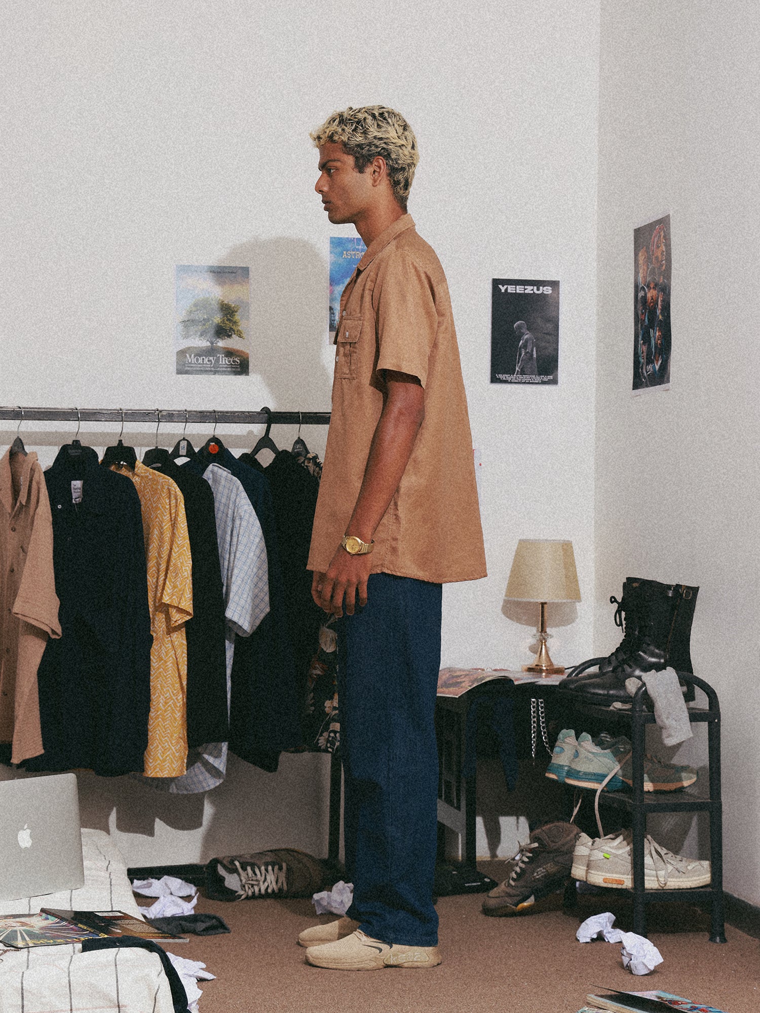 Linen double chest pocket shirt