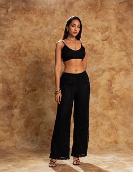 Waist Elasticated Crochet Pant