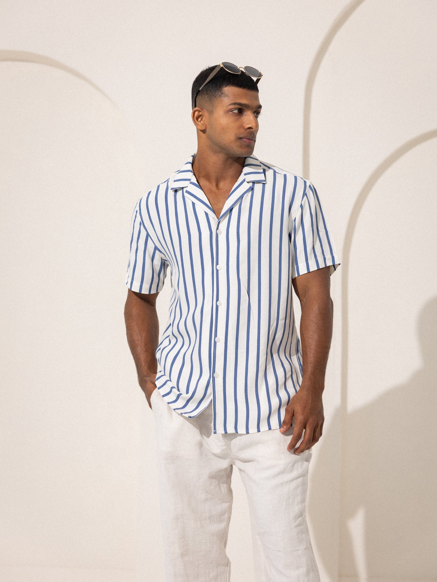 Camp collar oversized shirt