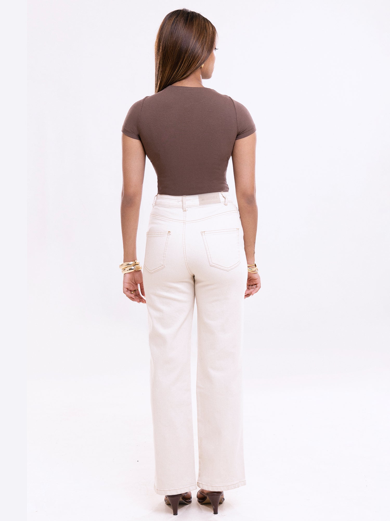 Sage High Neck Fitted Crop Top