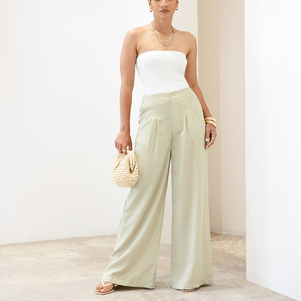 Seam Detailed High Waist Pant