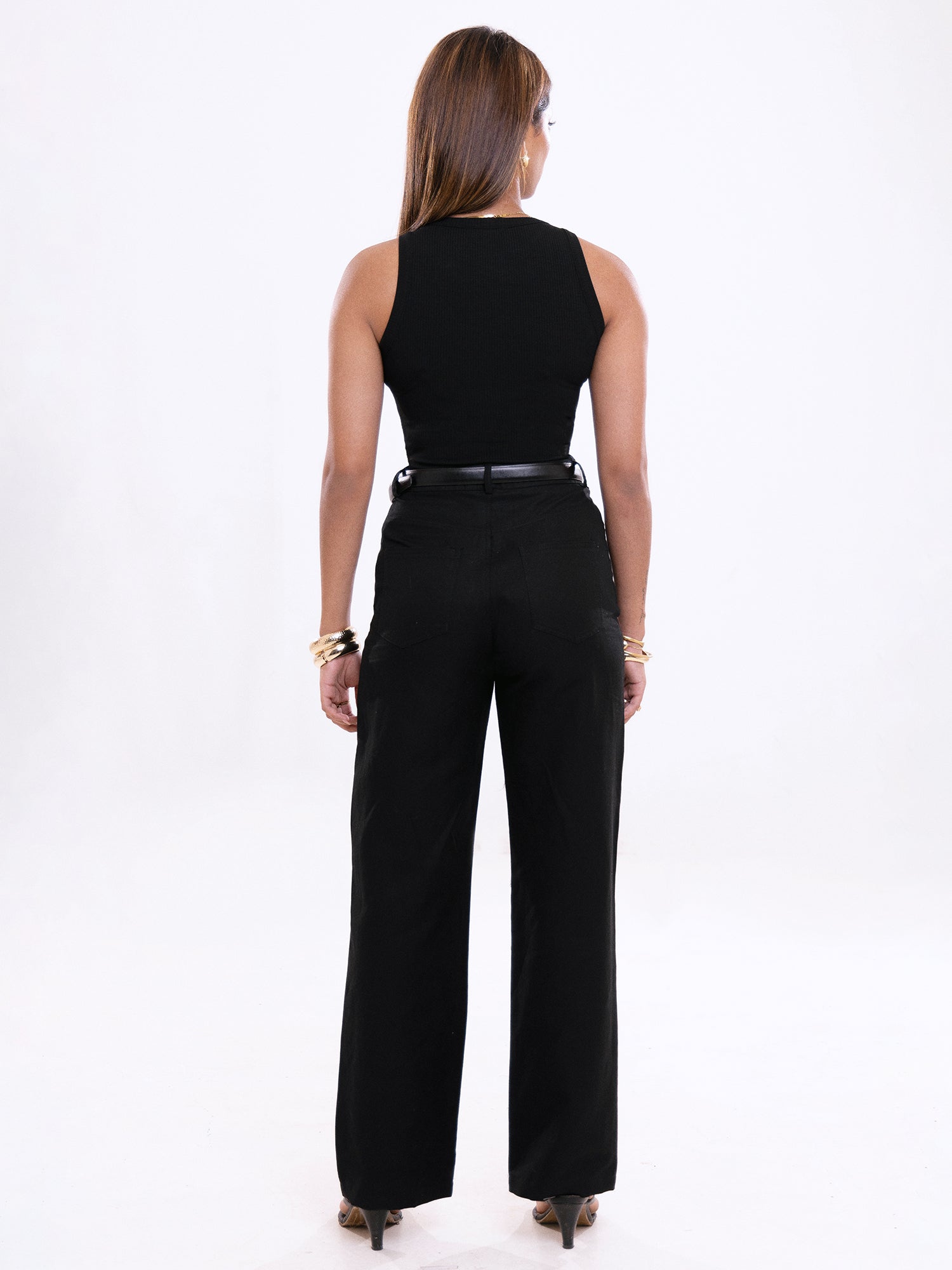 Beck High Neck Sleeveless Crop Top