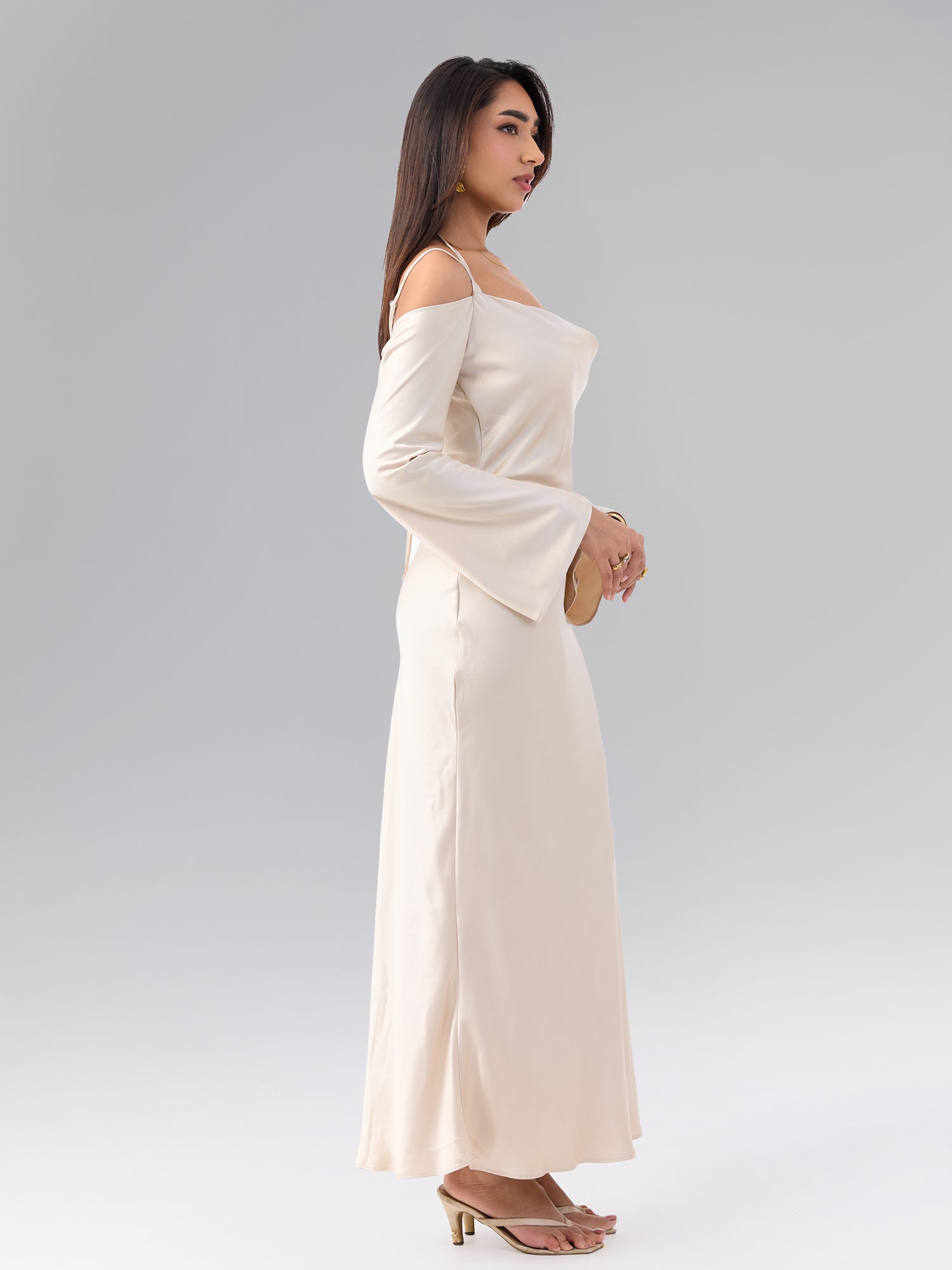 Long Sleeve Cowl Dress