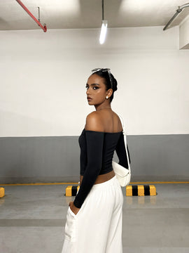 Off Shoulder Long Sleeved Top
