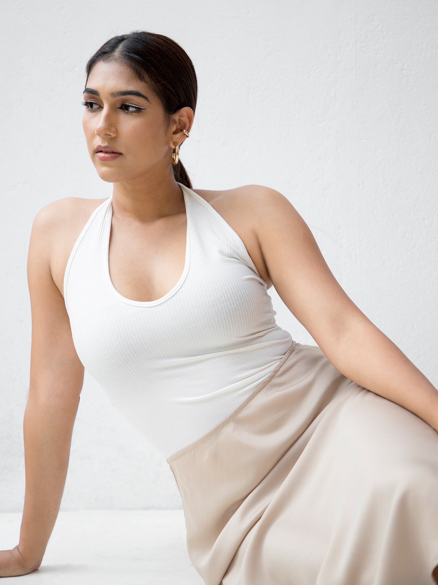 Halter Neck Rib Bodysuit