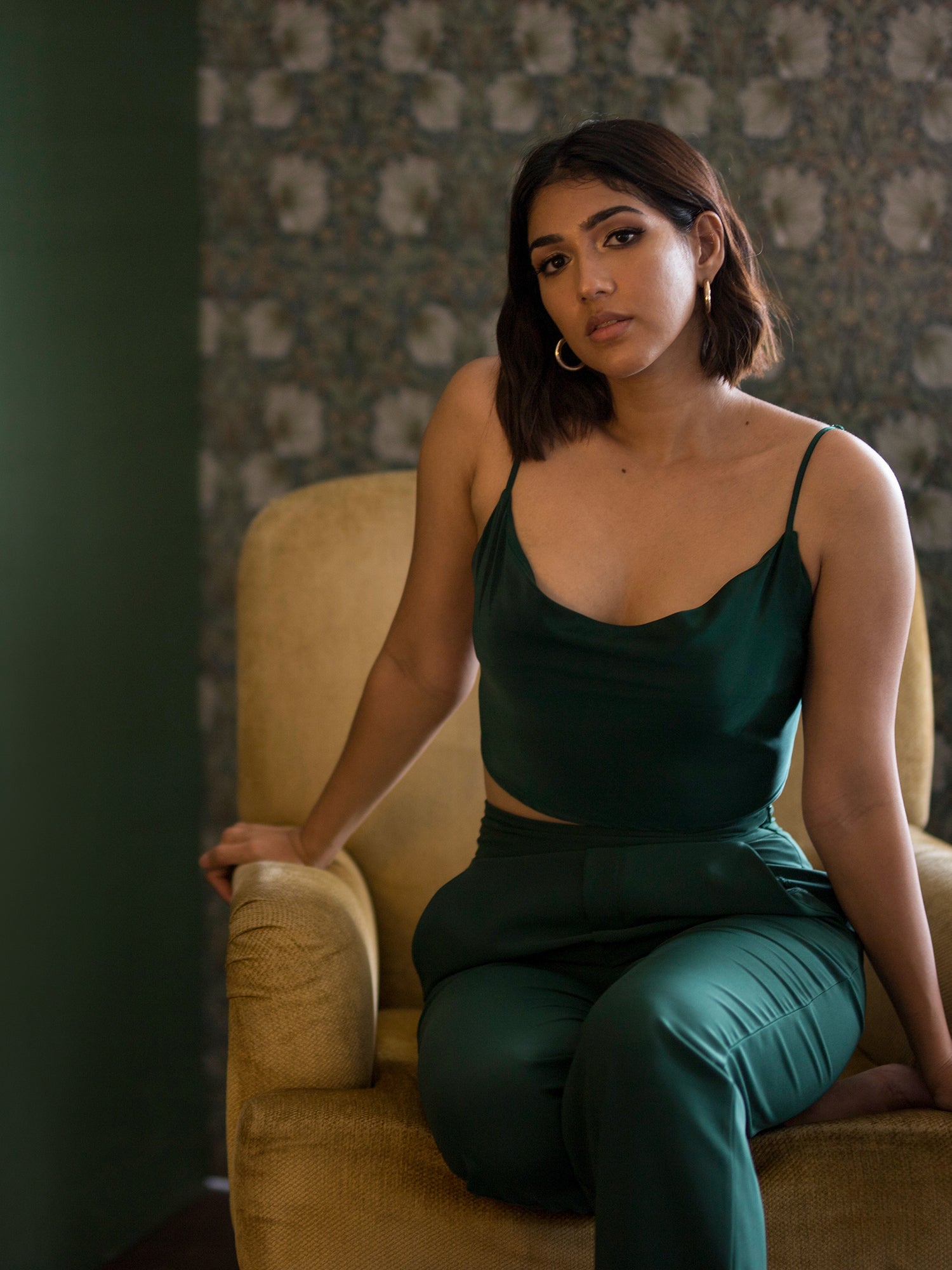 Back Tieup Cowl Neck Top