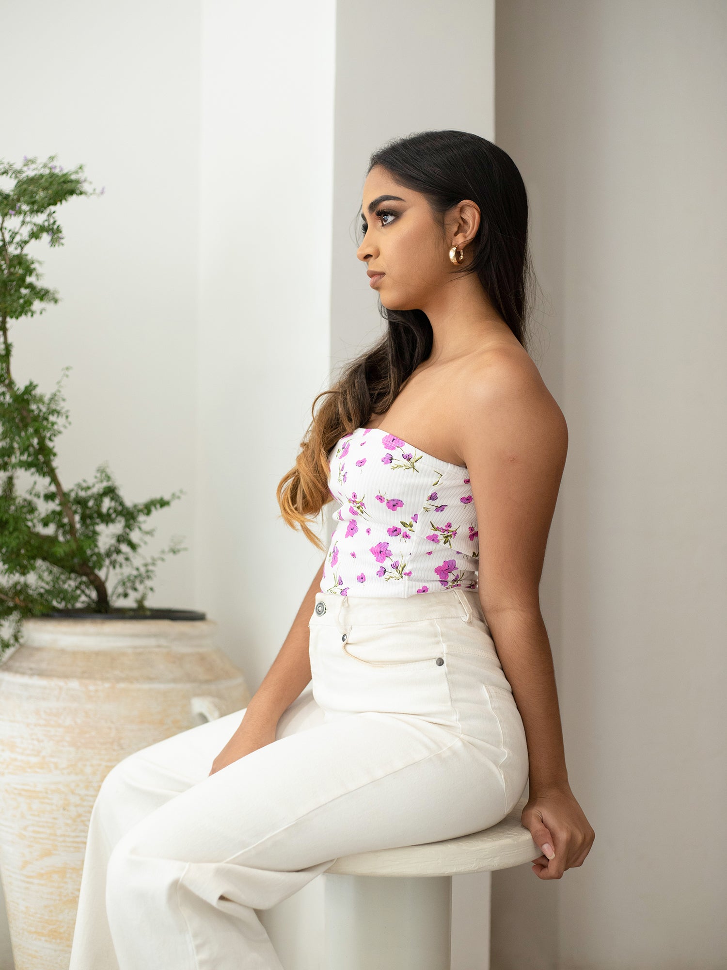 Side Ruched Detail Sleeveless Body Suit