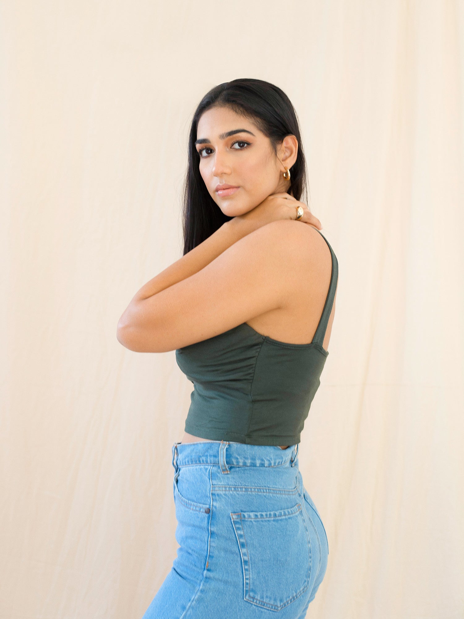 Front Twisted Jersey Top