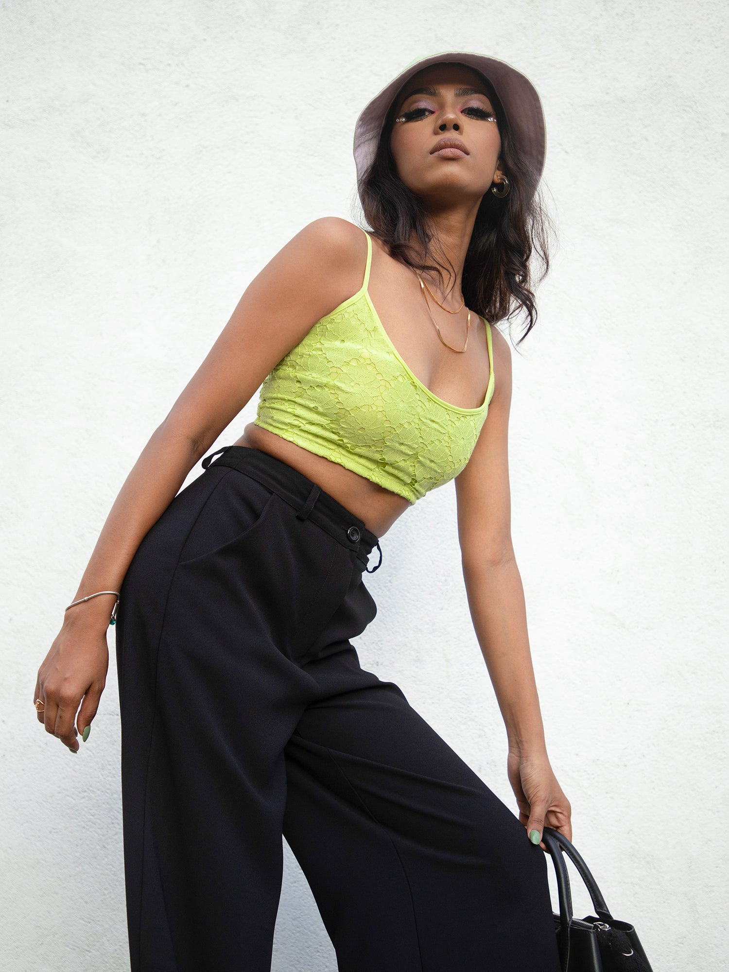 Bustier Detail Back Tie-Up Crop Top