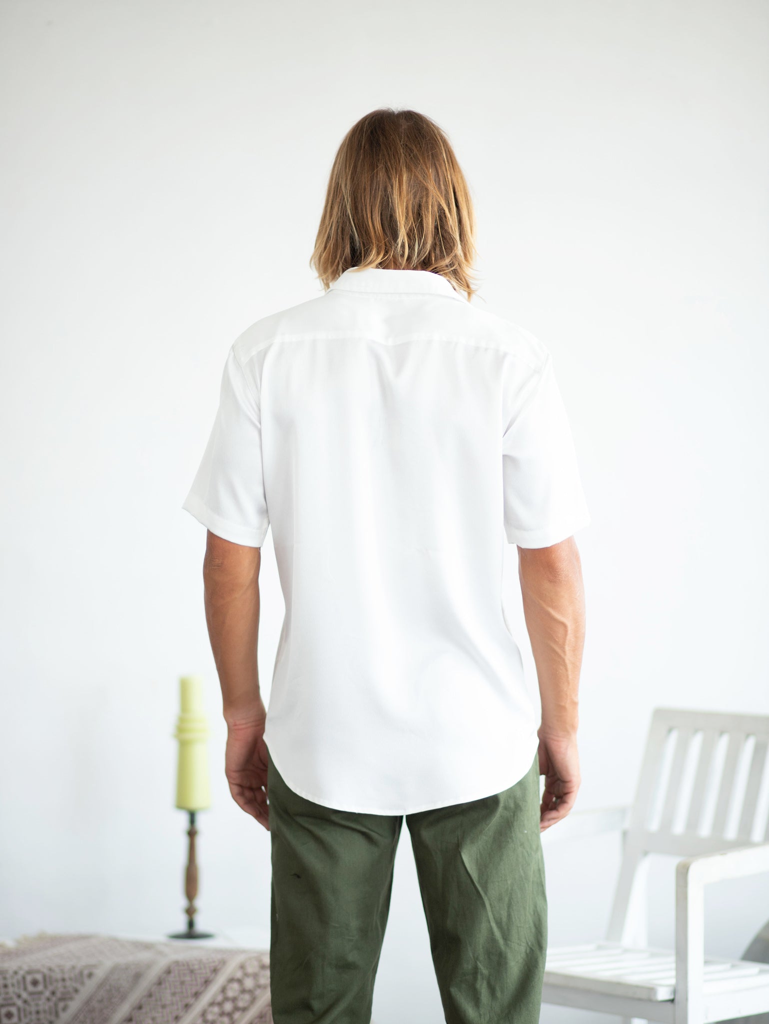 Short sleeved regular collar shirt