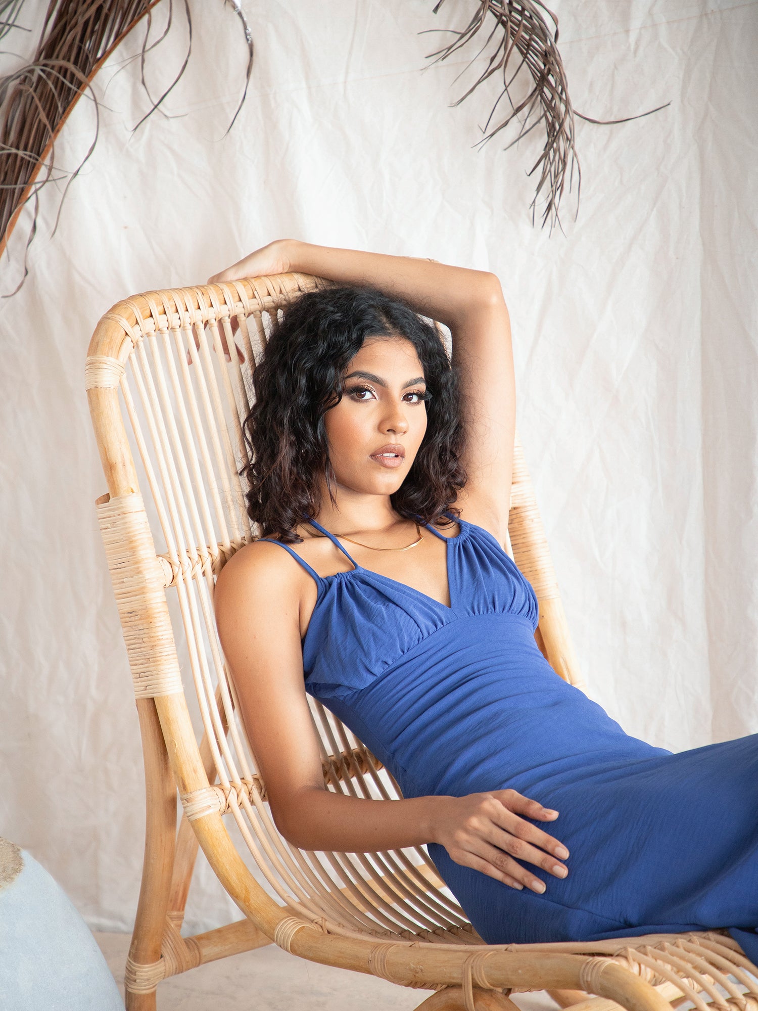 Bustier Detail Maxi Dress