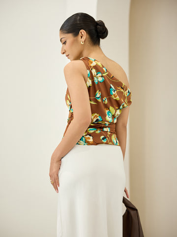 Off Shoulder Printed Top