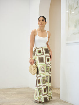 Printed Bias  Skirt