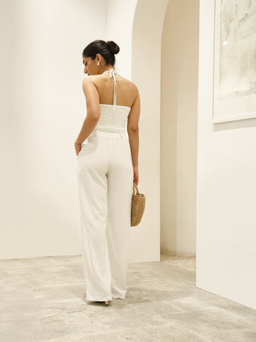 Back Elasticated Wide Leg Pant