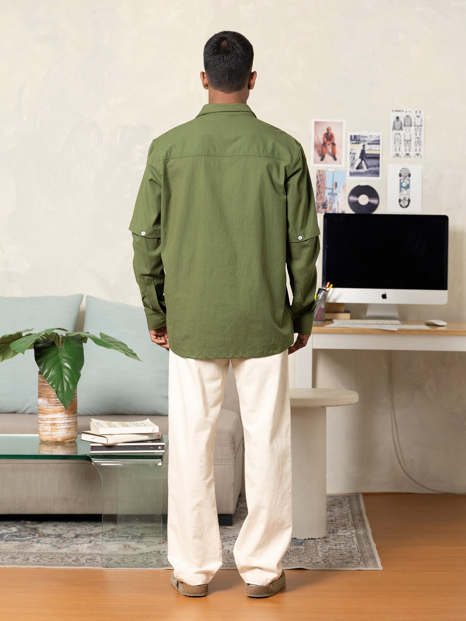 Long sleeve detachable shirt