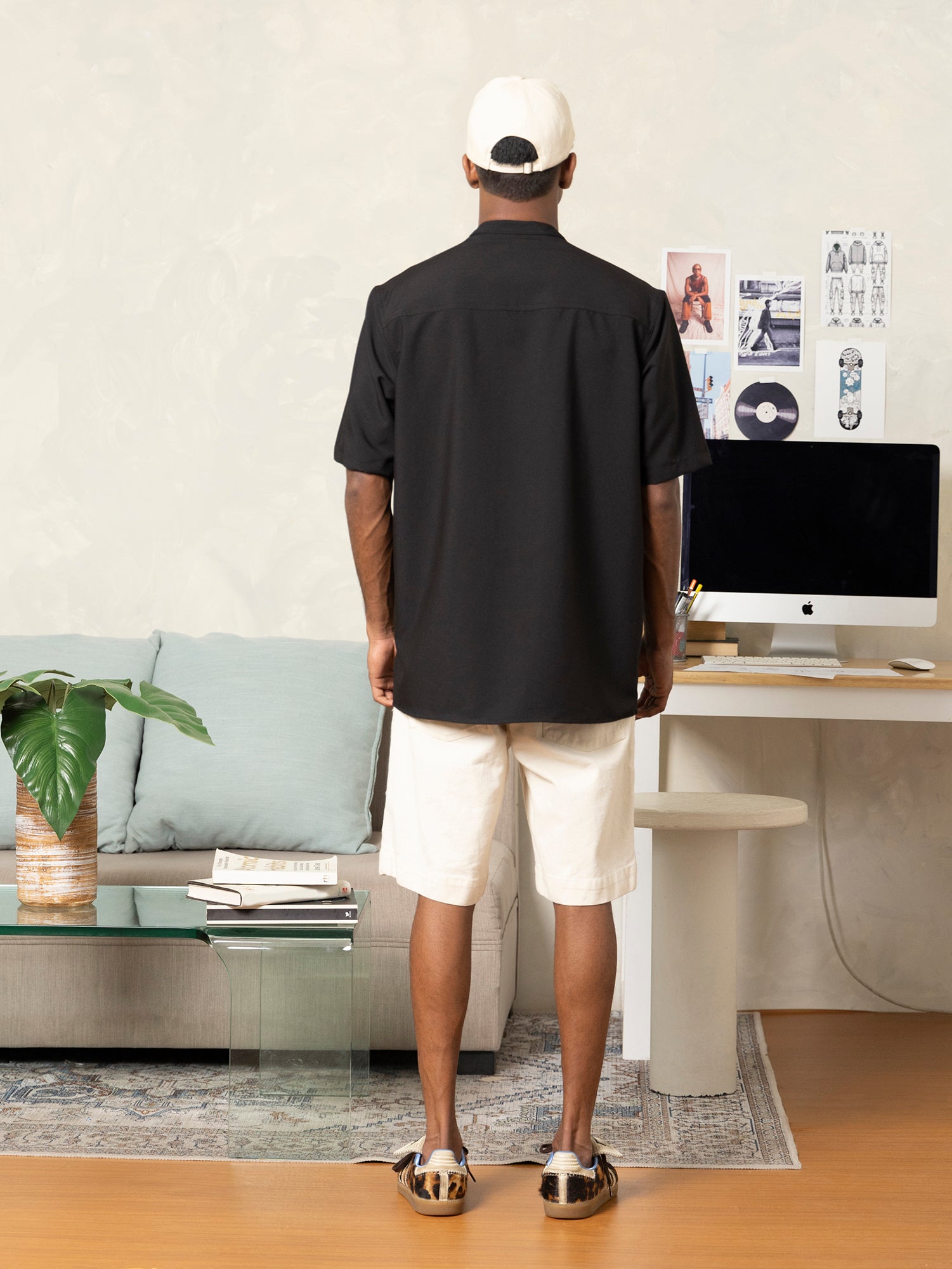 Short sleeve double chest flap shirt