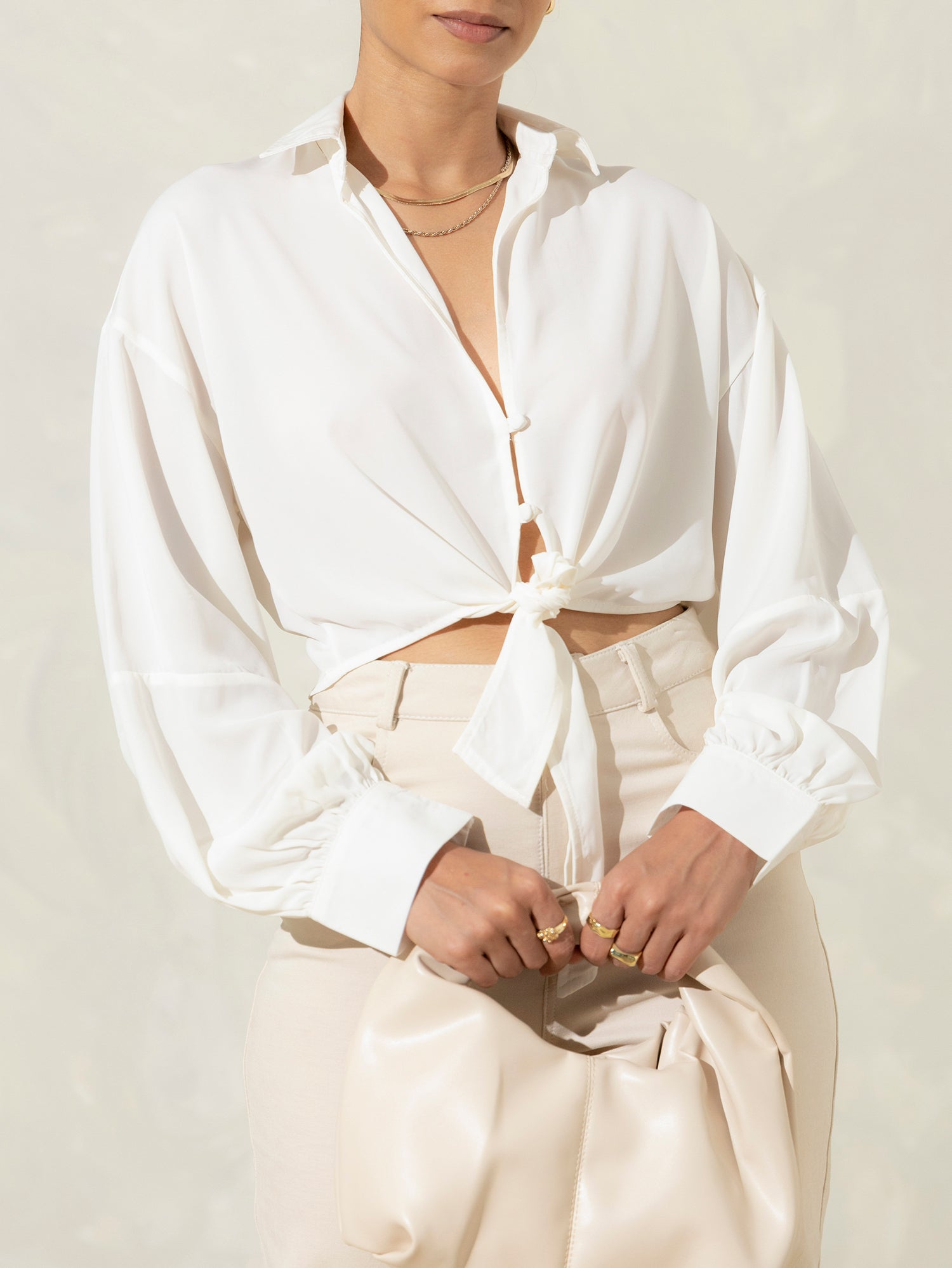 Front Tieup Button Down Top