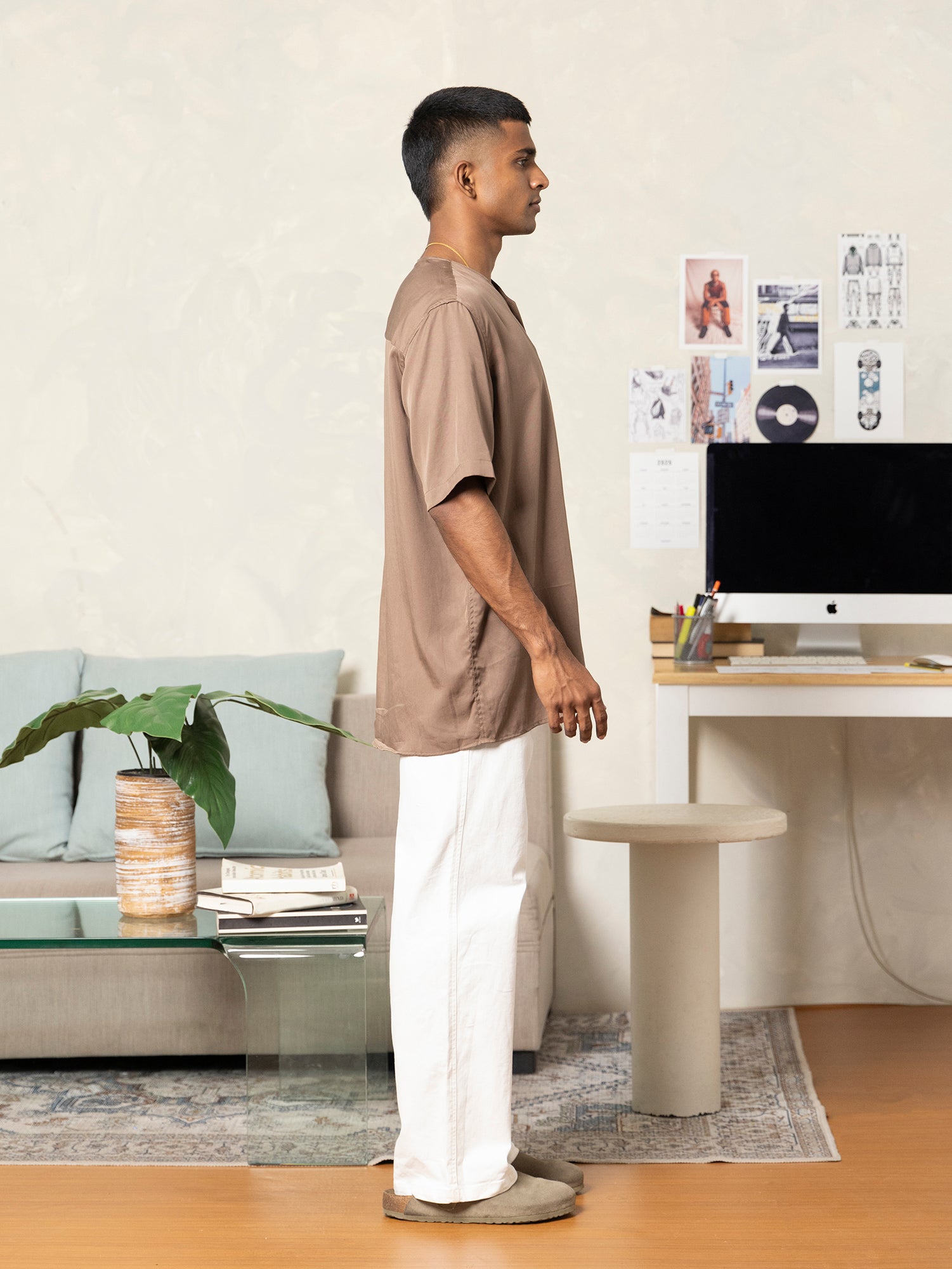 Short sleeve baseball collar shirt