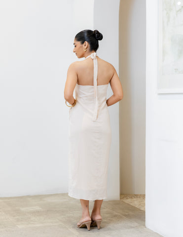 Halter Neck Wrap Dress