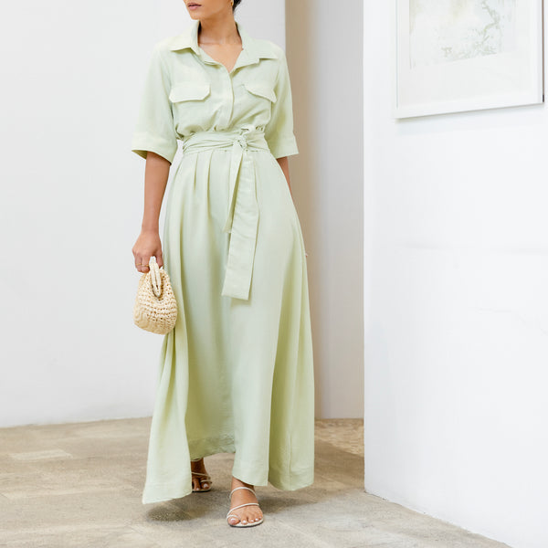 Tie Up Detail Maxi Dress