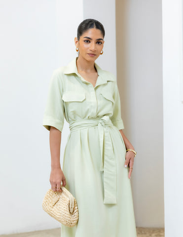 Tie Up Detail Maxi Dress
