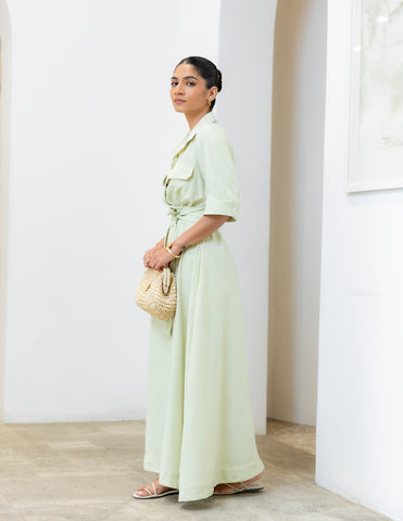 Tie Up Detail Maxi Dress