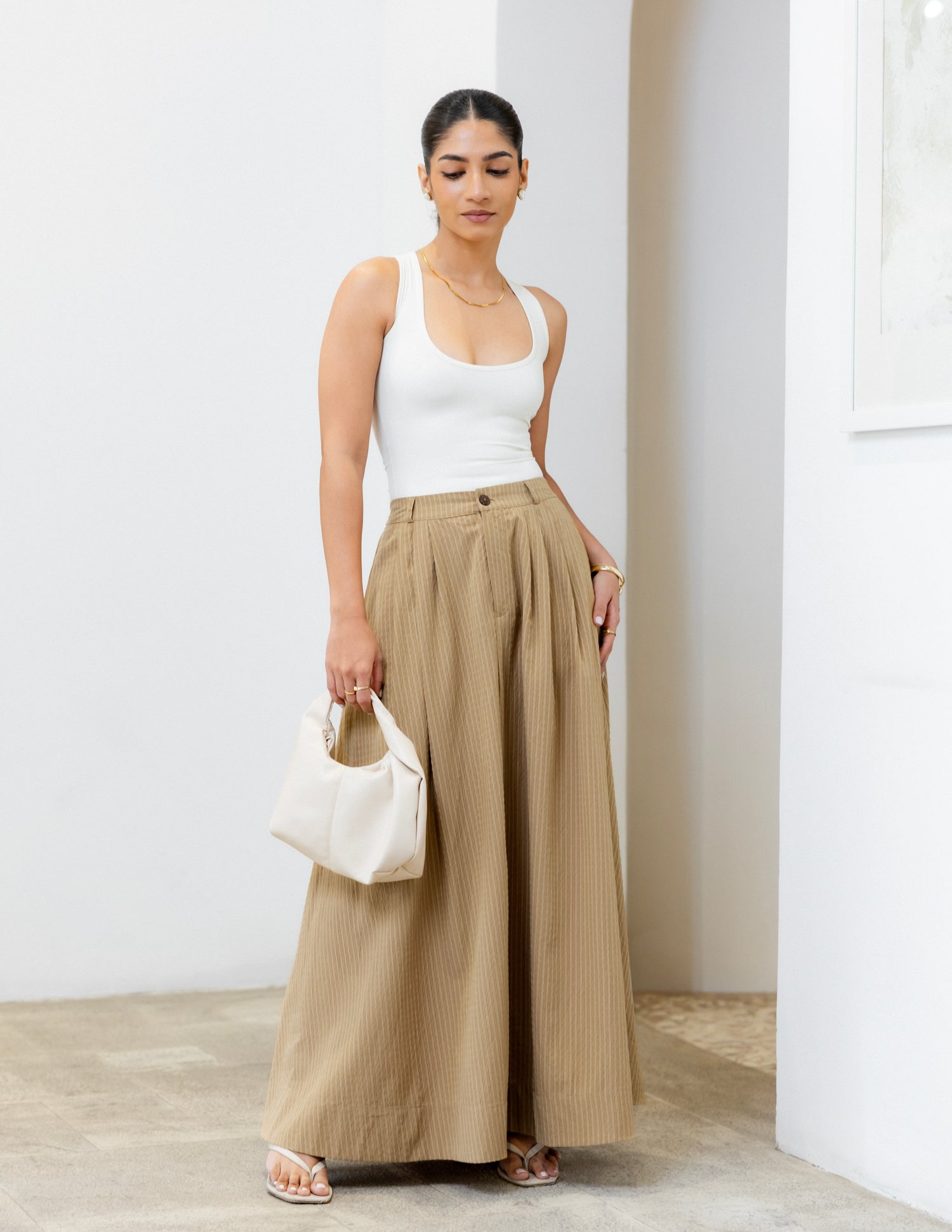 Back Elasticated Maxi Skirt