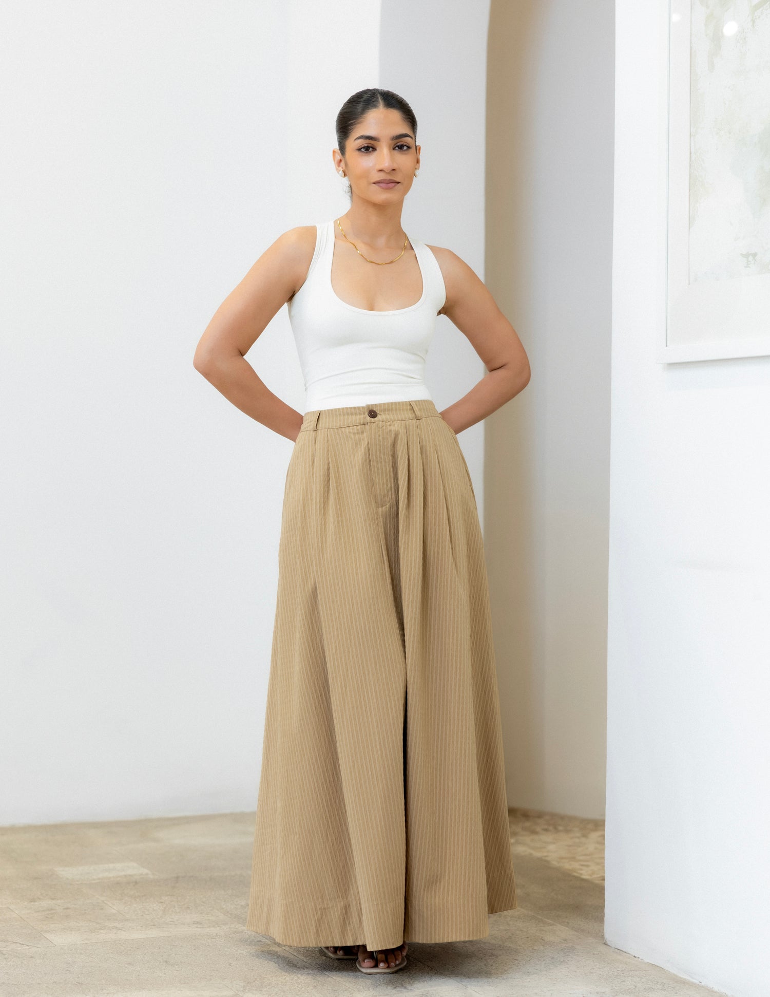 Back Elasticated Maxi Skirt