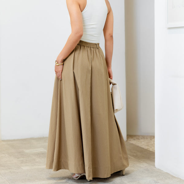 Back Elasticated Maxi Skirt