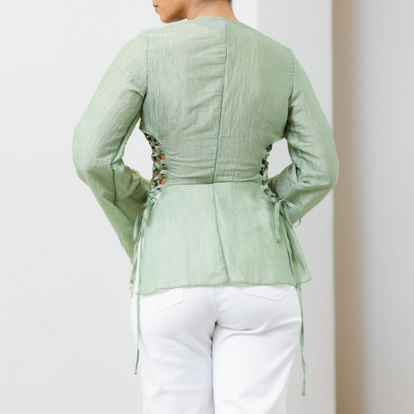 Side Tie Up Cut Out Top