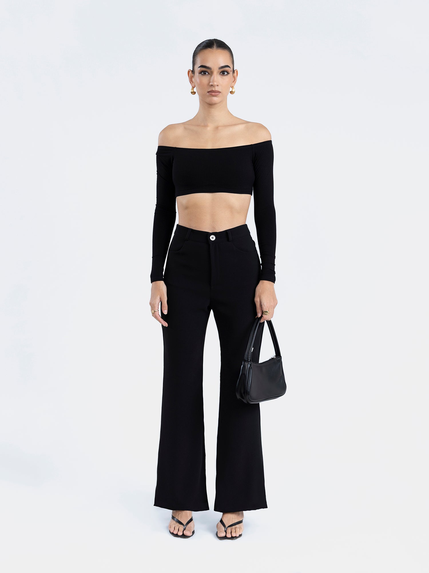 High Waist Boot Leg Pant