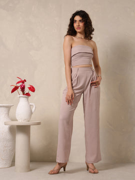 Pleat Detailed High Waist Pant