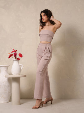 Pleat Detailed High Waist Pant