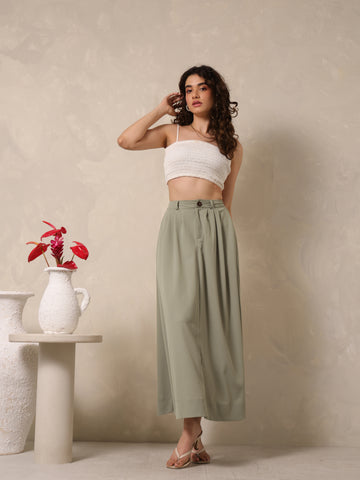 Back Elasticated Maxi Skirt