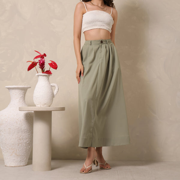 Back Elasticated Maxi Skirt