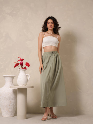 Back Elasticated Maxi Skirt