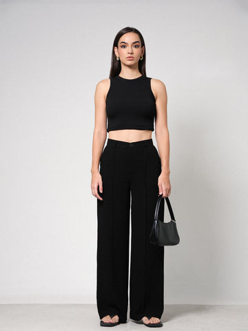Seam Detailed Wide Leg pant