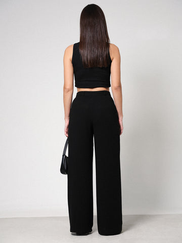 Seam Detailed Wide Leg pant