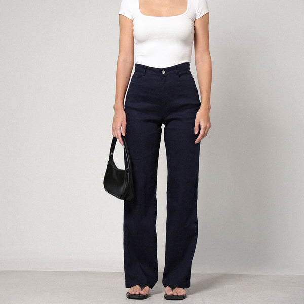 High Waist Straight Leg Pant