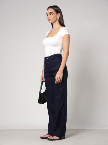 High Waist Straight Leg Pant