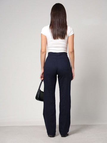 High Waist Straight Leg Pant