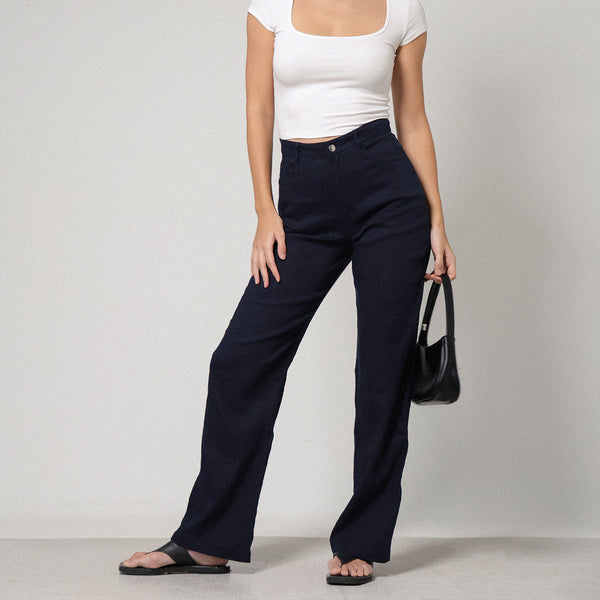 High Waist Straight Leg Pant