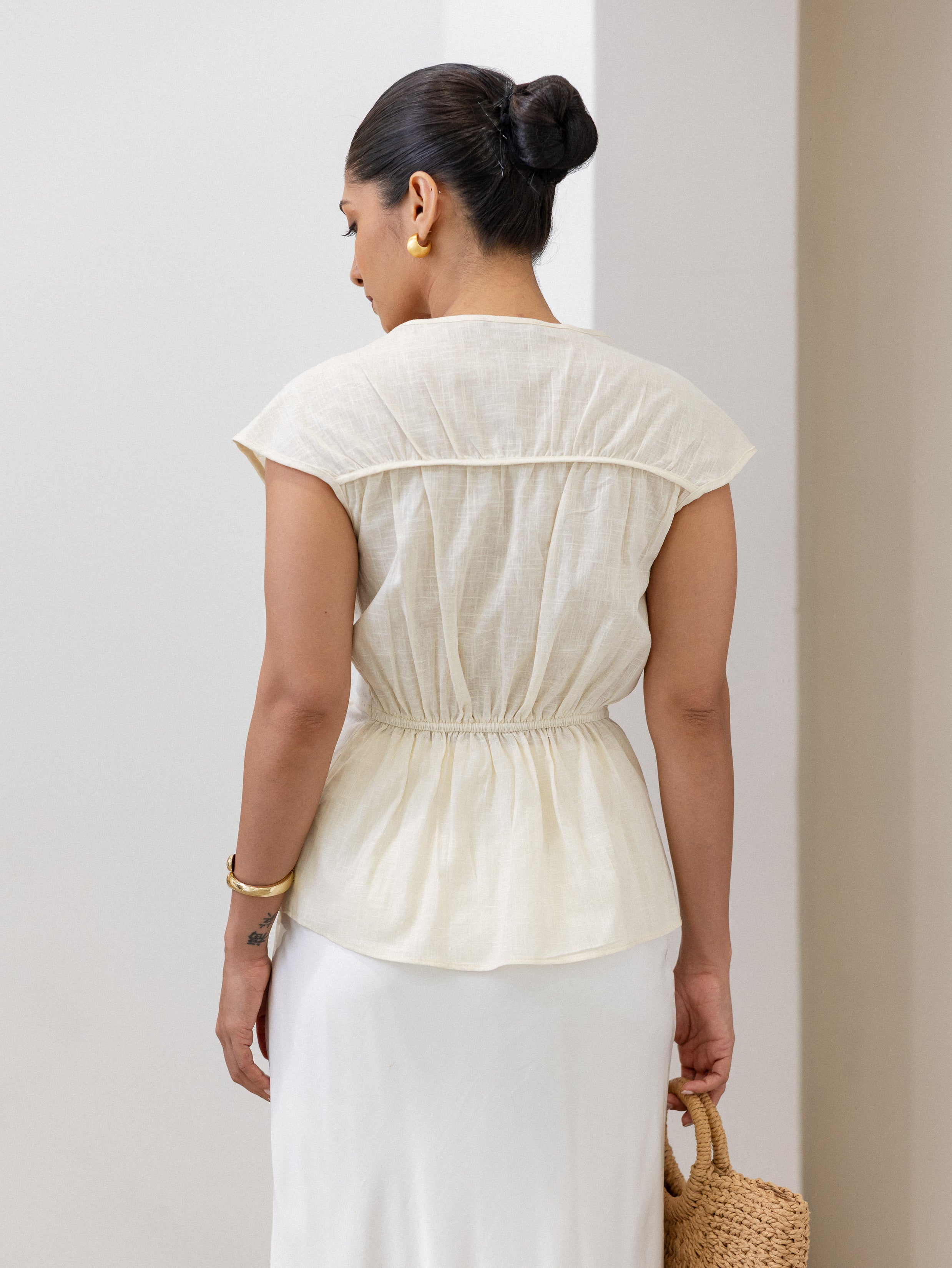 Tie Up Detail Sleeveless Top