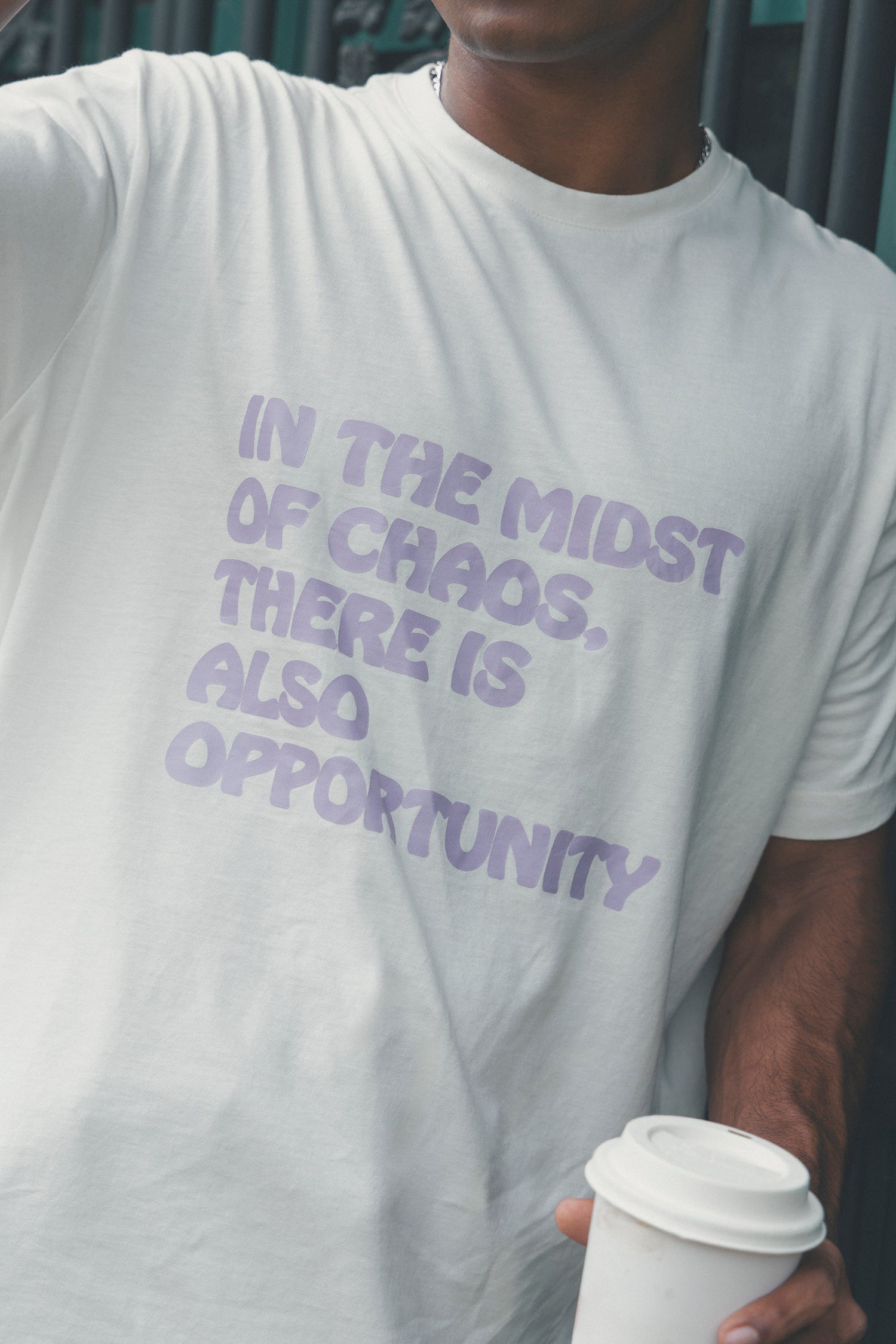 Slogan print t shirt