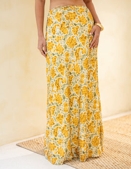 Drawstring Bias Skirt