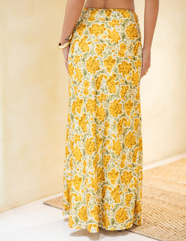 Drawstring Bias Skirt