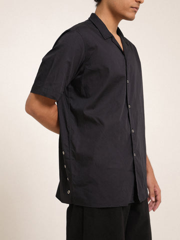 Side seam eyelet detiled cotton shirt